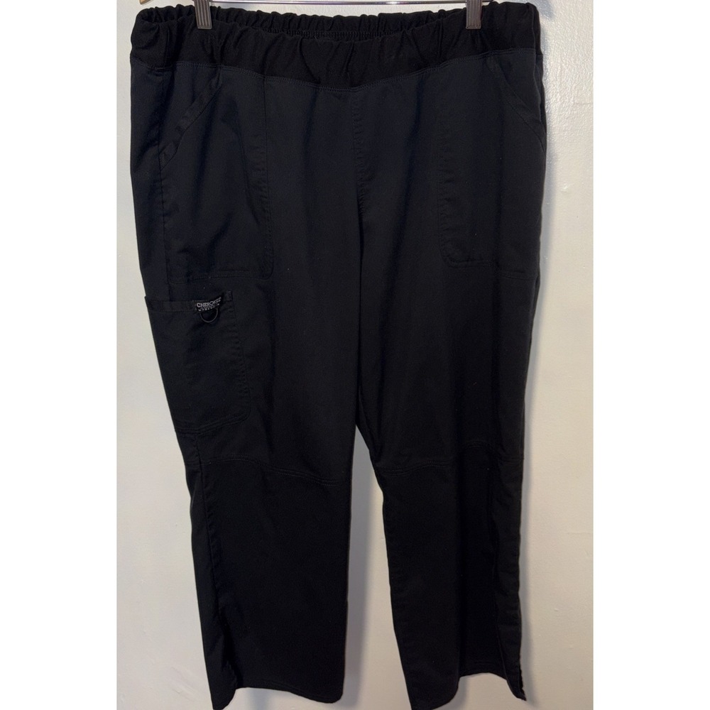 Scrubs Cherokee Workwear Mid Rise Petite Pant  Black Size 2XL‎